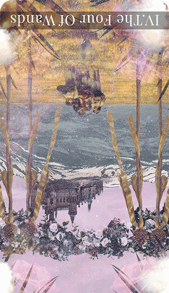 Reversed four of wands