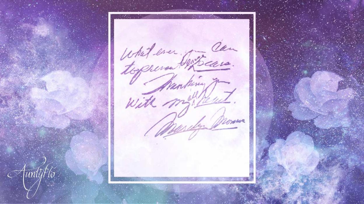 Marilyn Monroe’s handwriting