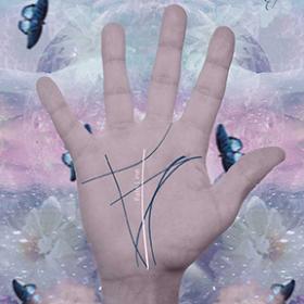 Fate line palmistry