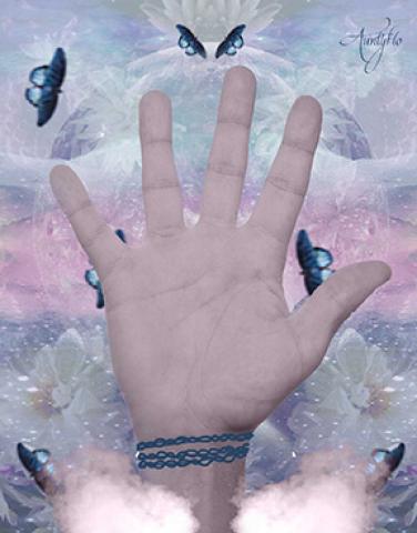 Palmistry islands and chained lines