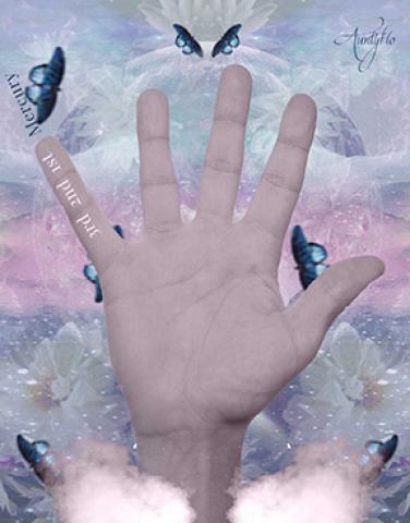 Mercury finger near Apollo finger meaning palm reading