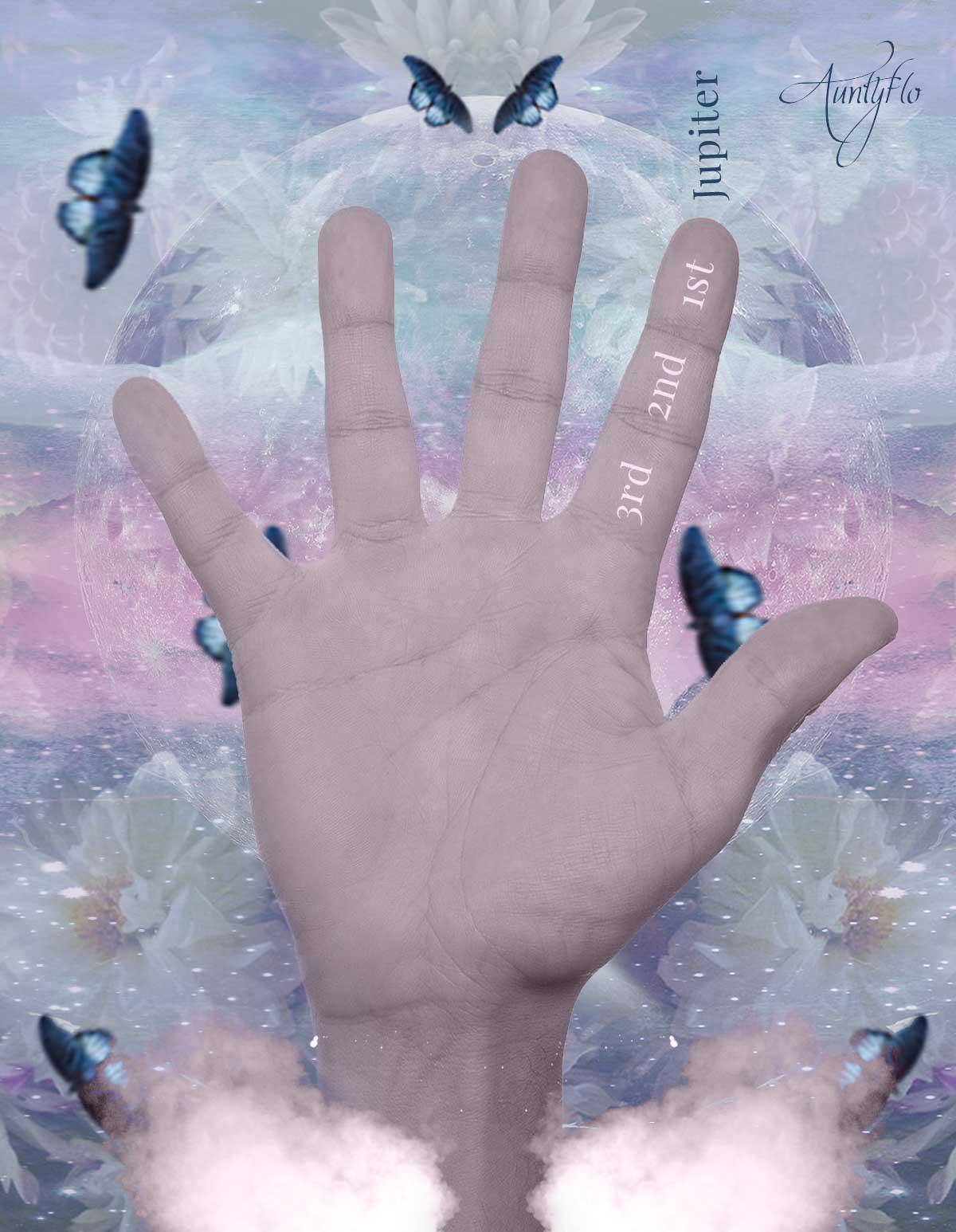 Jupiter Finger: Palmistry Illustrated guide | Auntyflo.com