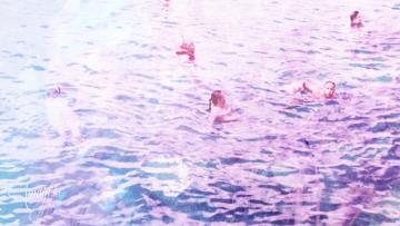Wading through water