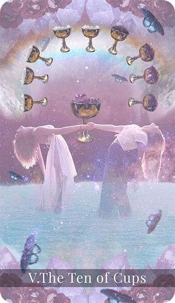 The Ten of Cups tarot card