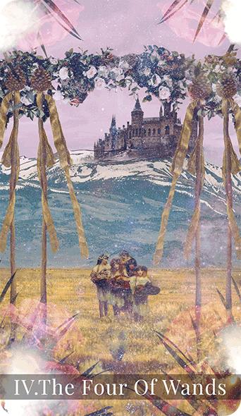 The four of wands tarot card