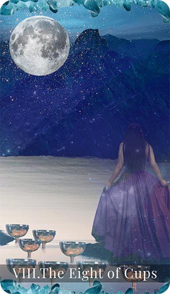 The Eight of Cups tarot card