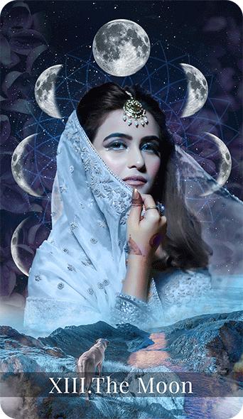 The Moon tarot card