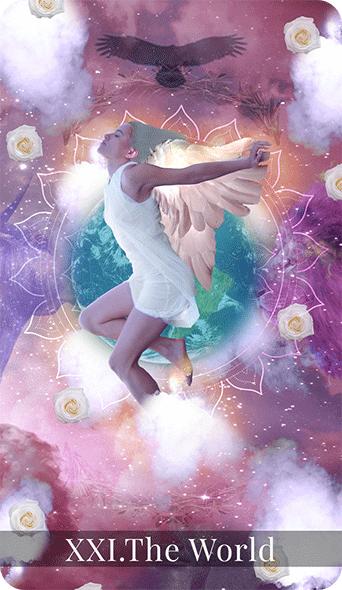 The world tarot card