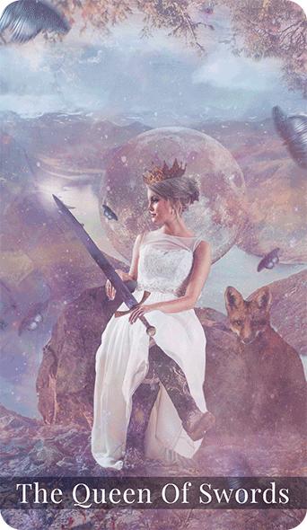 The Queen of Swords tarot card