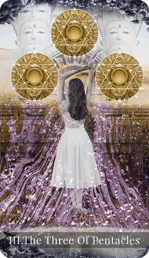The Three of Pentacles tarot card