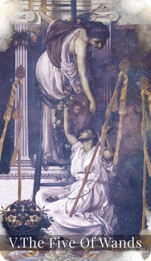 The Five Of Wands Tarot Cards Auntyflo Com