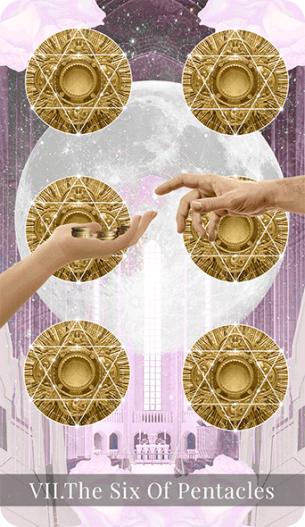Six of Pentacles tarot card