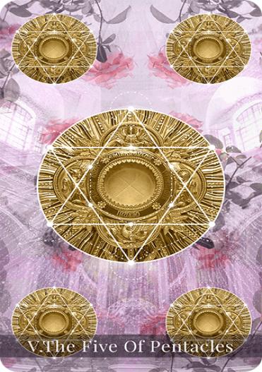 The Five of Pentacles tarot card