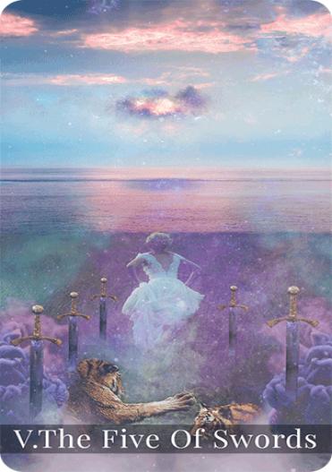 The Five of Swords tarot card