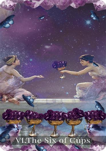 The Six of Cups tarot card