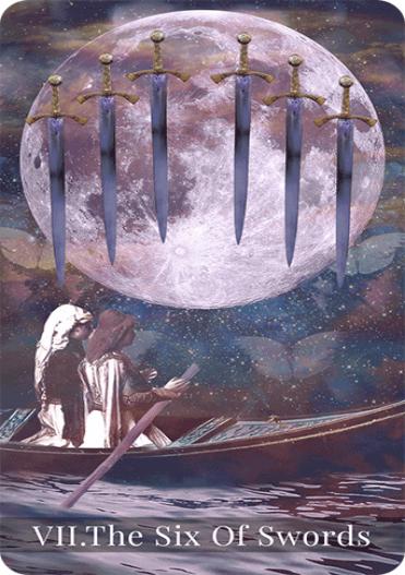 The Six of Swords tarot card