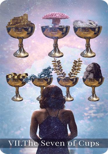 The Seven of Cups tarot card