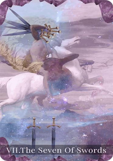 The seven of swords tarot card
