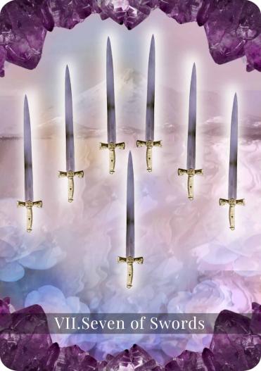 The seven of swords tarot card