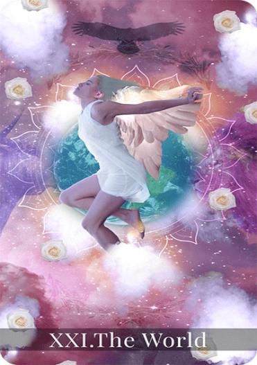 The world tarot card
