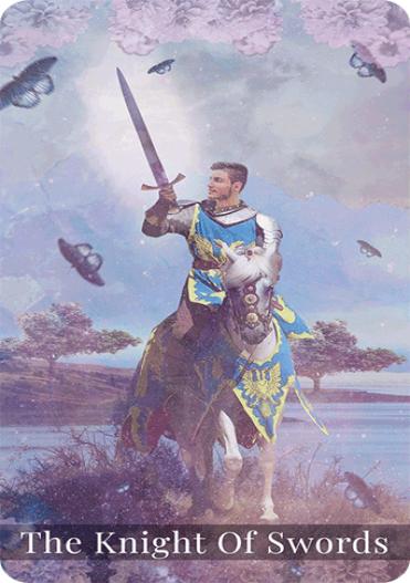 Knight of swords tarot card
