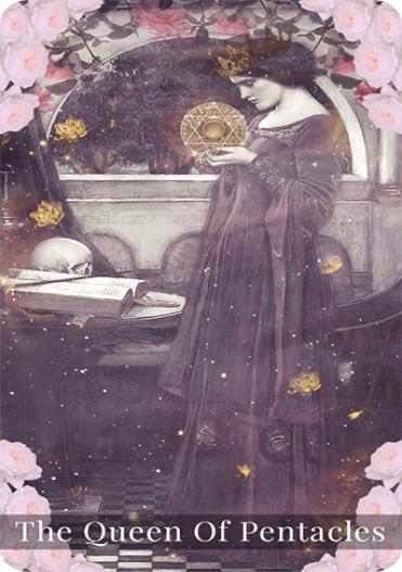 The Queen of Pentacles tarot card
